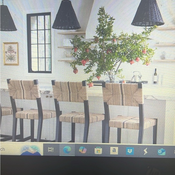 Serena & Lily Carson Counter Stools. 3 stools - Picture 2 of 3